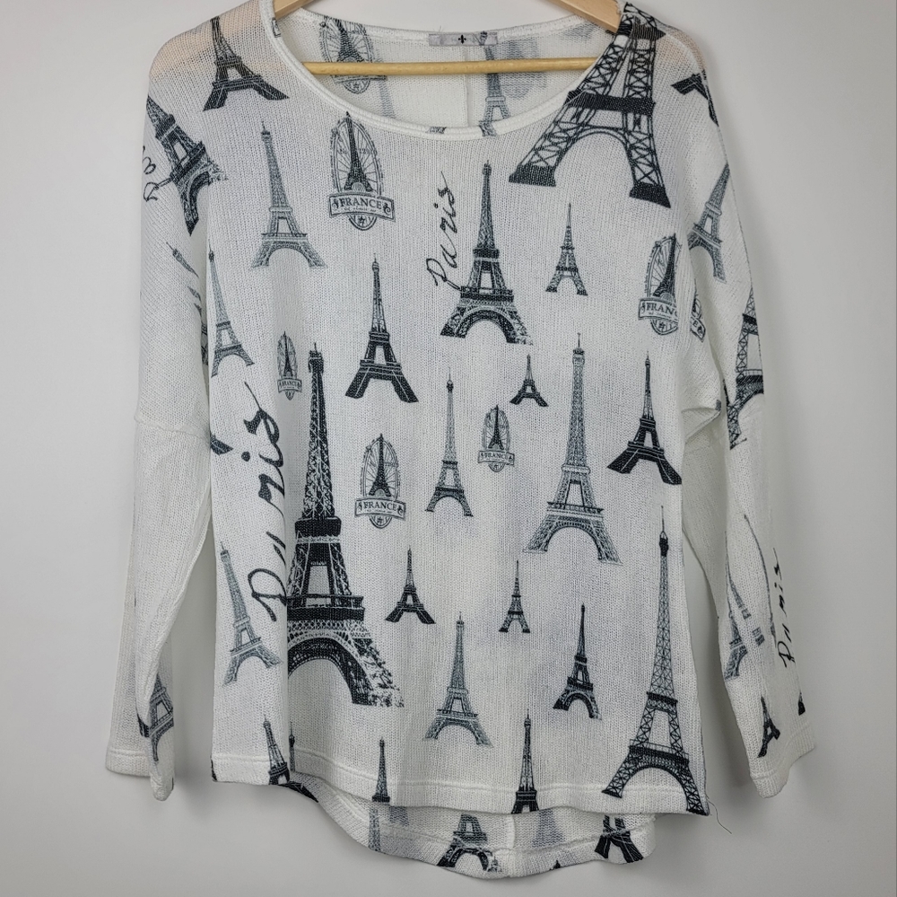 Blu Planet Eiffel Tower long sleeve top